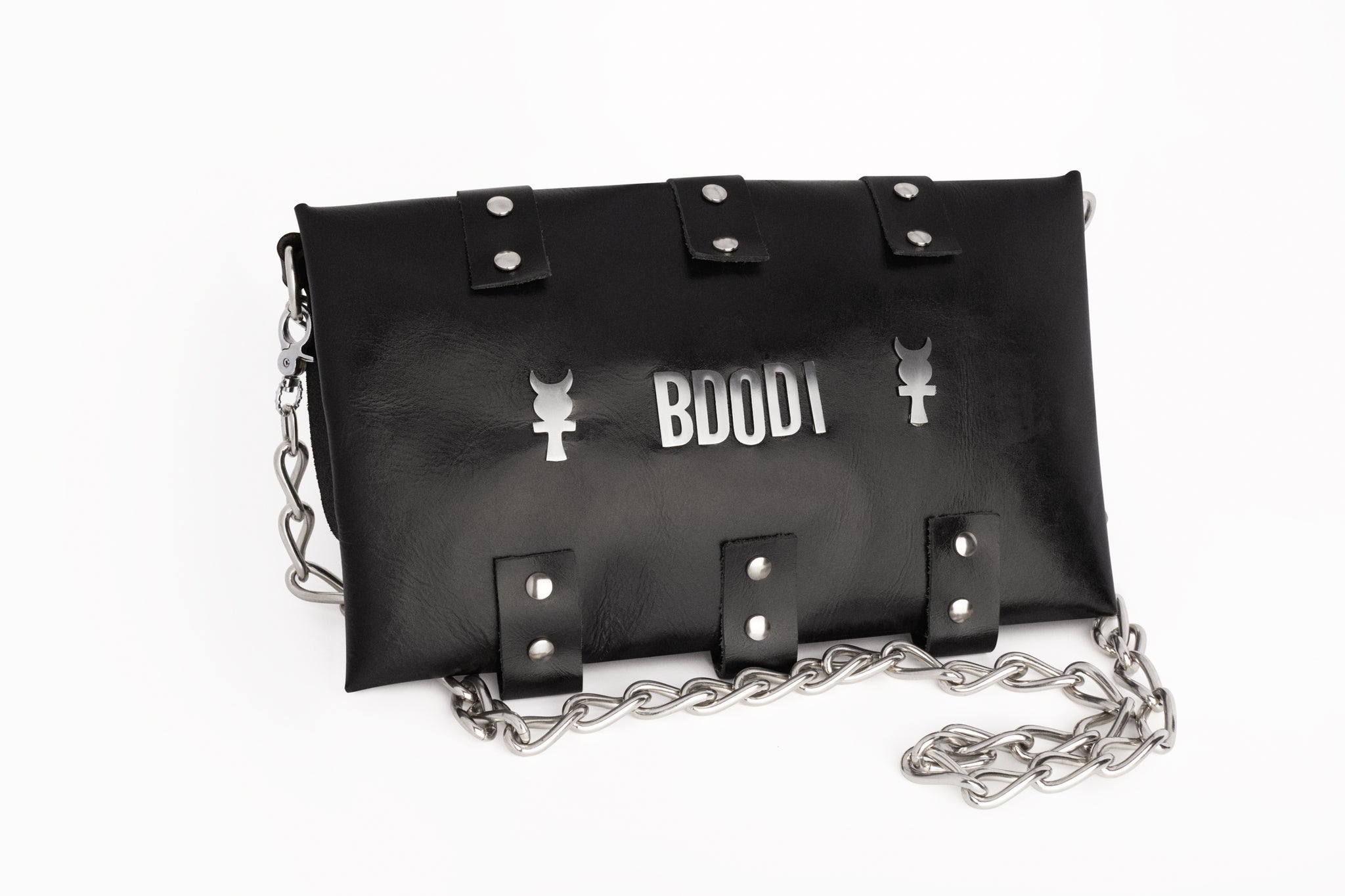 LILITH III- BLACK ENVELOPE BAG WITH STRAPS