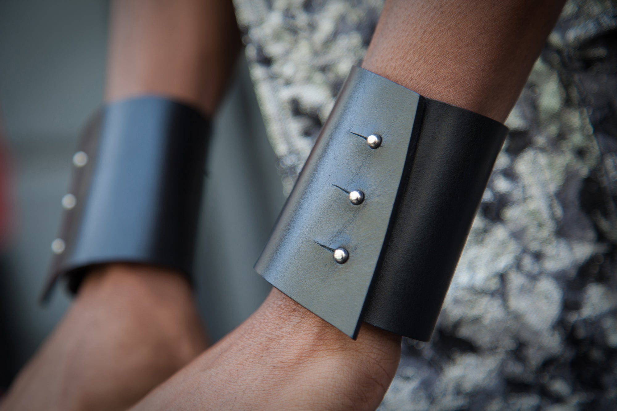 Leather Studded cuffs